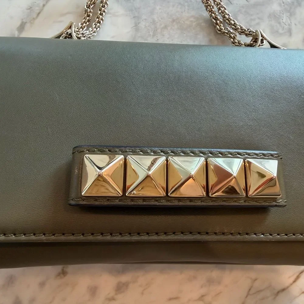 Valentino Garavani Rockstud VaVa Voom Olive Green handbag